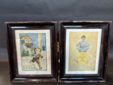 Two small framed and glazed Fry's Cocoa advertisements, each 10 x 12 3/4".