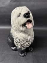 A Beswick Old English Sheepdog shop display for Dulux Paint, with Beswick stamp to base, 12" tall.