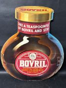 A large Bovril showcard with integral stand for shop display, 19 1/4 x 22 3/4".