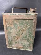 A SINCO Gasoline two gallon petrol can with plain cap, marked 1924 to base.