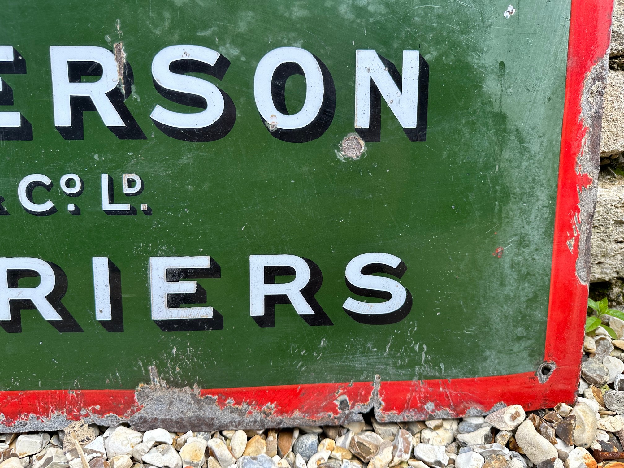 A Carter Paterson & Co. Ltd. Carriers rectangular enamel sign, 31 x 17 3/4. - Image 5 of 6