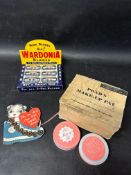 A complete Wardonia Blades shop dispensing pack, a complete Pond's Make-Up Pat shop set and an