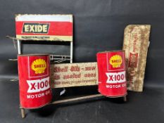 A forecourt 3D advertising piece from the top of a stand - Shell Oils - now in sealed cans with