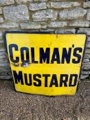 A Colman's Mustard enamel advertising sign, 38 x 36".