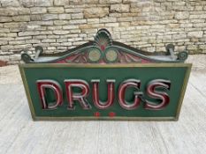 A large 1980s double sided neon lightbox, by repute made for a Marlon Brando film