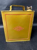 A Vigzol two gallon petrol can with plain cap, recently restored.