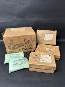 A large Sutton's Seeds of Reading box, three Carters Seeds boxes, each with labels and two packets