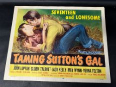 An original USAVariety Production film poster for Taming Sutton's Gal starring John Lupton, Gloria