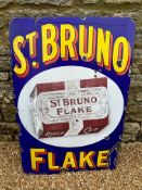 A St. Bruno Flake pictorial enamel advertising sign, 24 x 36