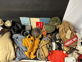 A large selection of aaviation/RAF related clothing and equipment.