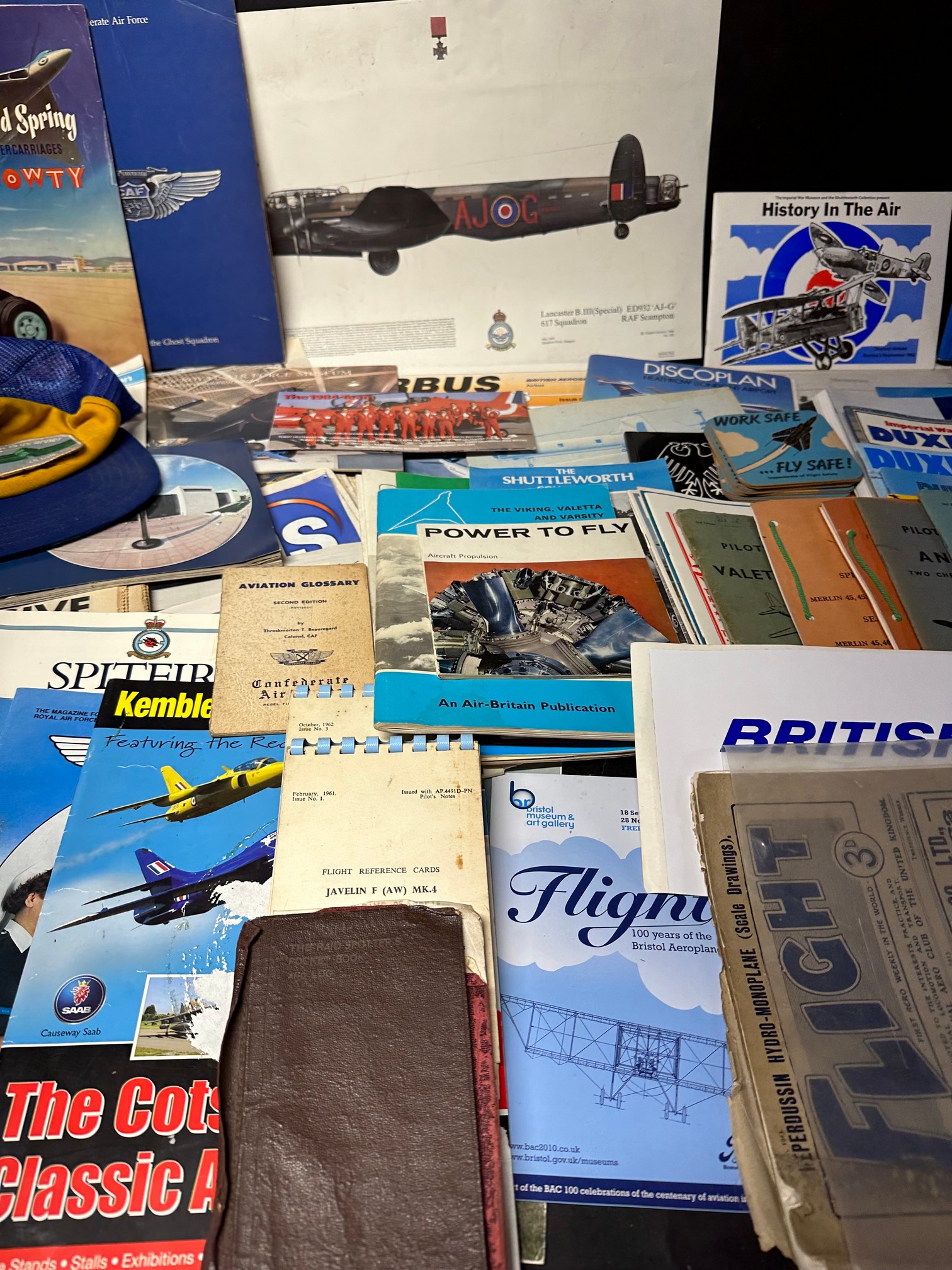 A collection of aviation aeronautical related posters, pilot notes, volumes, log cover, brochures, - Image 3 of 6