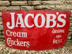 A Jacob's Cream Crackers 'Original and Best' enamel advertising sign, 44 x 24".