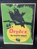 A Drydex by Exide Batteries 'for personal portable radios' pictorial showcard, 8 x 10 1/2