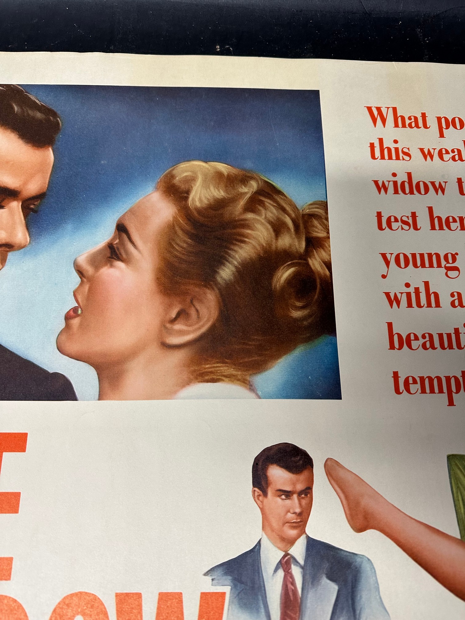 An original 1957 USA film poster for The Widow starring Patricia ROC, Anna Maria Ferrero, a John - Image 5 of 9