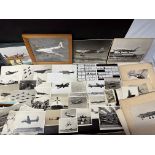 A large collection of aviation photographs including Royal Air Force, BAC 188 etc.