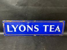A Lyons Tea strip enamel sign, 27 x 7".