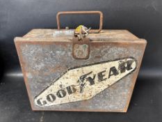 A Goodyear small trunk/tool case, 11 x 8 1/2 x 4 1/2".