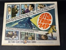 An original 1964 USA film poster for Stop Train 349 starring Jose Ferrer, Sean Flynn, Nicole Courcel