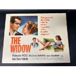 An original 1957 USA film poster for The Widow starring Patricia ROC, Anna Maria Ferrero, a John