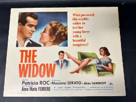 An original 1957 USA film poster for The Widow starring Patricia ROC, Anna Maria Ferrero, a John