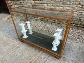 A shop display cabinet, 48" wide, 36 1/4" tall x 18" deep. One of two in the sale.