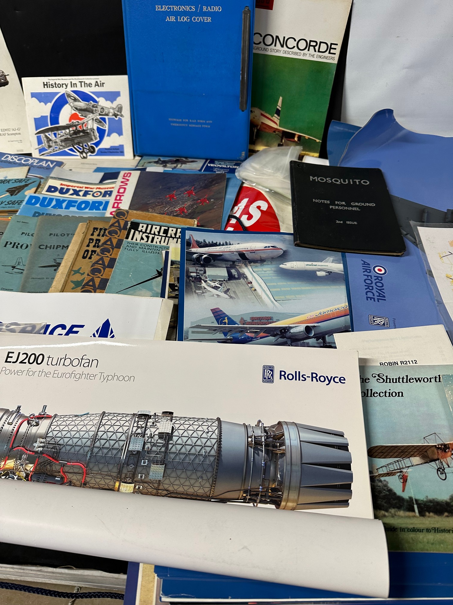 A collection of aviation aeronautical related posters, pilot notes, volumes, log cover, brochures, - Image 5 of 6