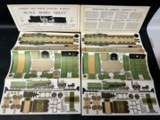 Two Flying Scotsman scale model sheets, London and Nort Eastern Railway, uncut and complete in