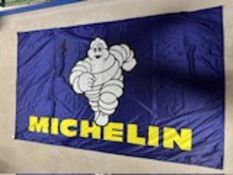 A Michelin Mr Bibendum banner/tablecloth, 75 x 45".