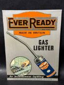 An Ever Ready Gas Lighter 'for instantaneous lighting' tin advertising sign with hook for hanging