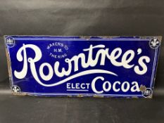 A Rowntrees's Elect Cocoa enamel advertising sign, 36 x 15".