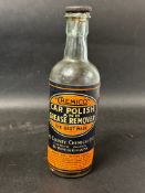 An early Chemico Car Polish and Grease Remover bottle.