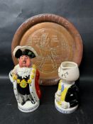 Breweriana - a Beswick jug depicting a town mayor hiding a bottle of Worthington's India Pale Ale