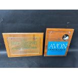 An Avon Insurance Company Ltd. plaque mounted on wood, 9 1/2 x 11 1/2" and a Road Transport &