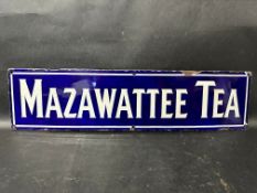 A Mazawattee Tea strip enamel sign, 24 x 6