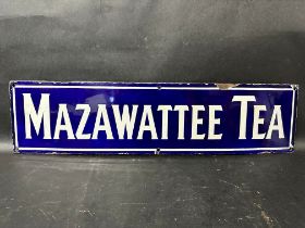 A Mazawattee Tea strip enamel sign, 24 x 6".