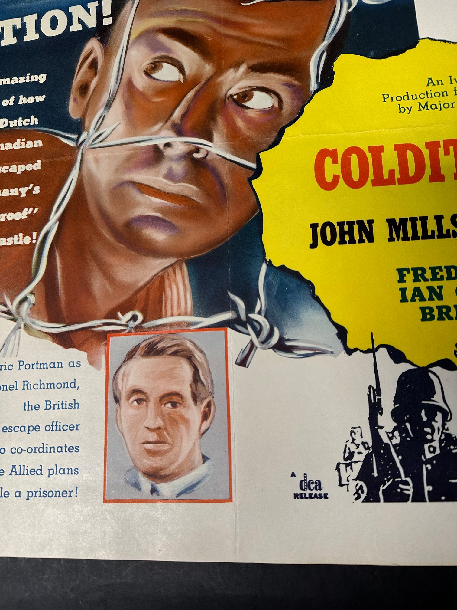 An original 1956 USA film poster for The Colditz Story starring John Mills, Eric Portman, - Image 8 of 8