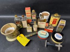 A collection of circa 1930s shaving cosmetics and soaps, mostly T. Williams.