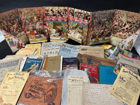 An interesting lot of books and ephemera including a Tom Webster's 1922 annual, International Circus