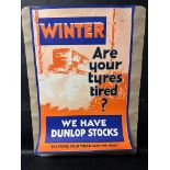 An original advertising poster for Dunlop Winter Tyres, 19 1/4 x 29".