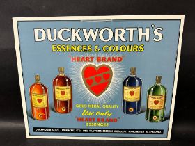 A Duckworth's Essences & Colours 'Heart Brand' hanging showcard.