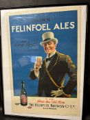 A Felinfoel Ales (Llanelli brewery) poster depicting a gentleman drinking, by J & J Murdoch Ltd.