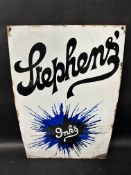 A Stephens' Inks 'Splash' enamel advertising sign, some amateur restoration, see photographs, 15 1/2