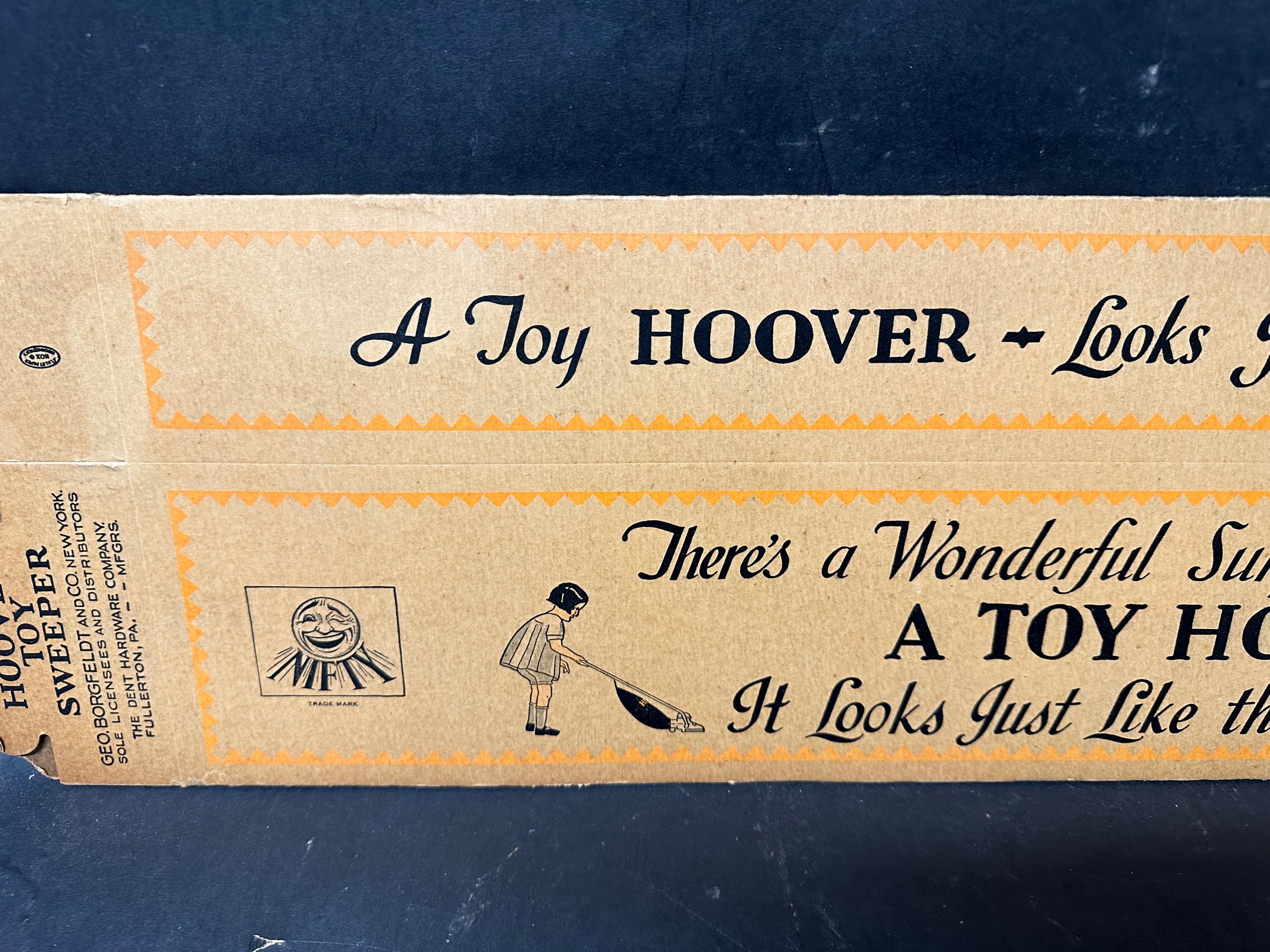 A 1920s/1930s box for a toy hoover 'Hoover Toy Sweeper', with superb illustrations of a girl pushing - Image 6 of 7
