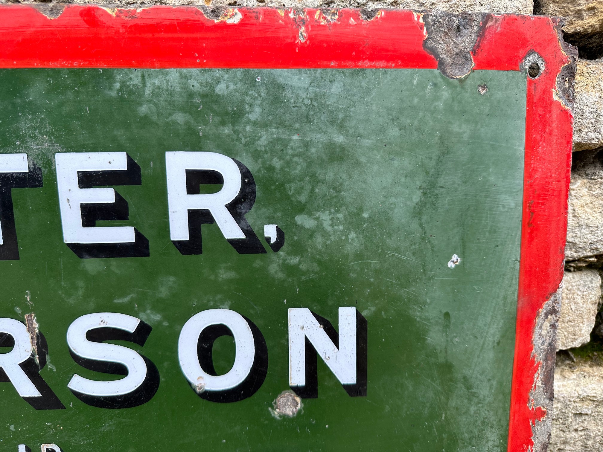 A Carter Paterson & Co. Ltd. Carriers rectangular enamel sign, 31 x 17 3/4. - Image 4 of 6