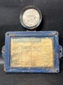 A Ministry of Transport VTG 6 plate with integral Goods Vehicle Test Certificate, expiry date