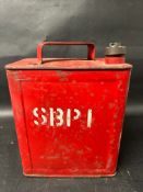 A Shell Mex and BP Ltd. two gallon petrol can with stencilled lettering SBPI, Valor 3 S to base,