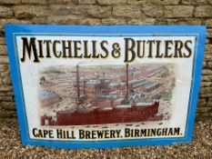 A large Mitchells & Butlers Cape Hill Brewery, Birmingham enamel advertising sign by Imperial