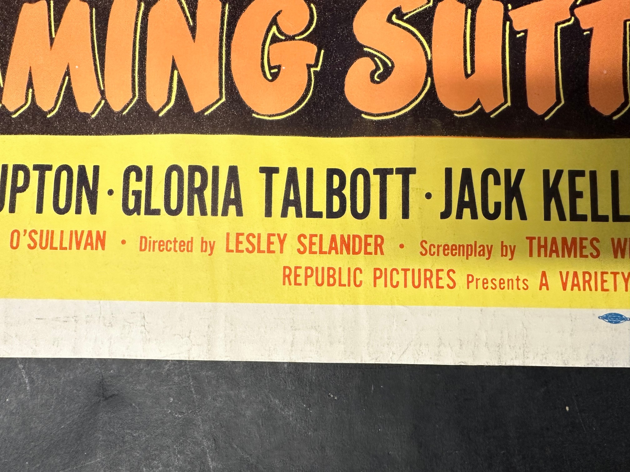 An original USAVariety Production film poster for Taming Sutton's Gal starring John Lupton, Gloria - Image 12 of 13