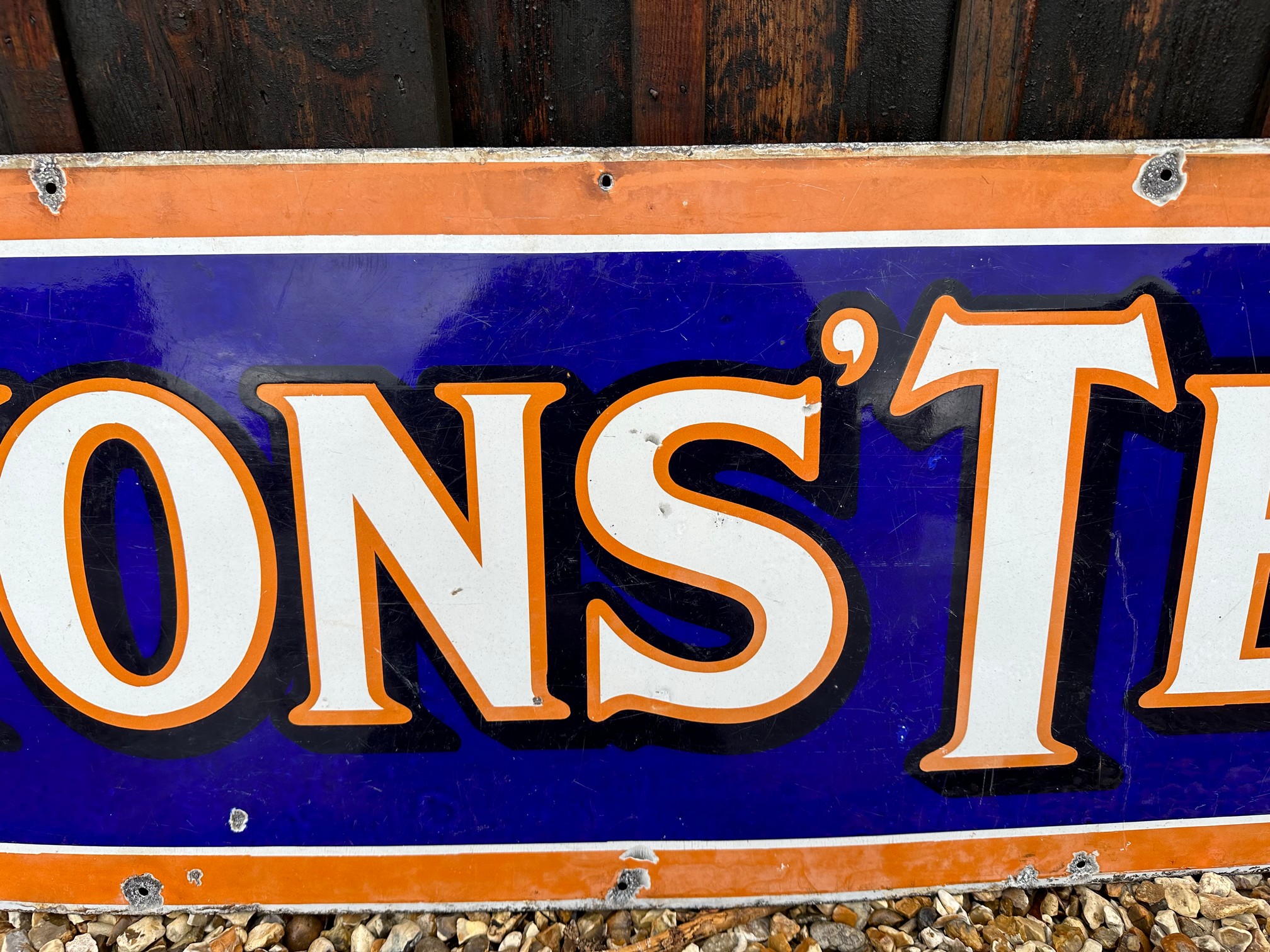 A Lyons' Tea enamel advertising sign, 60 x 18 1/4". - Image 4 of 5