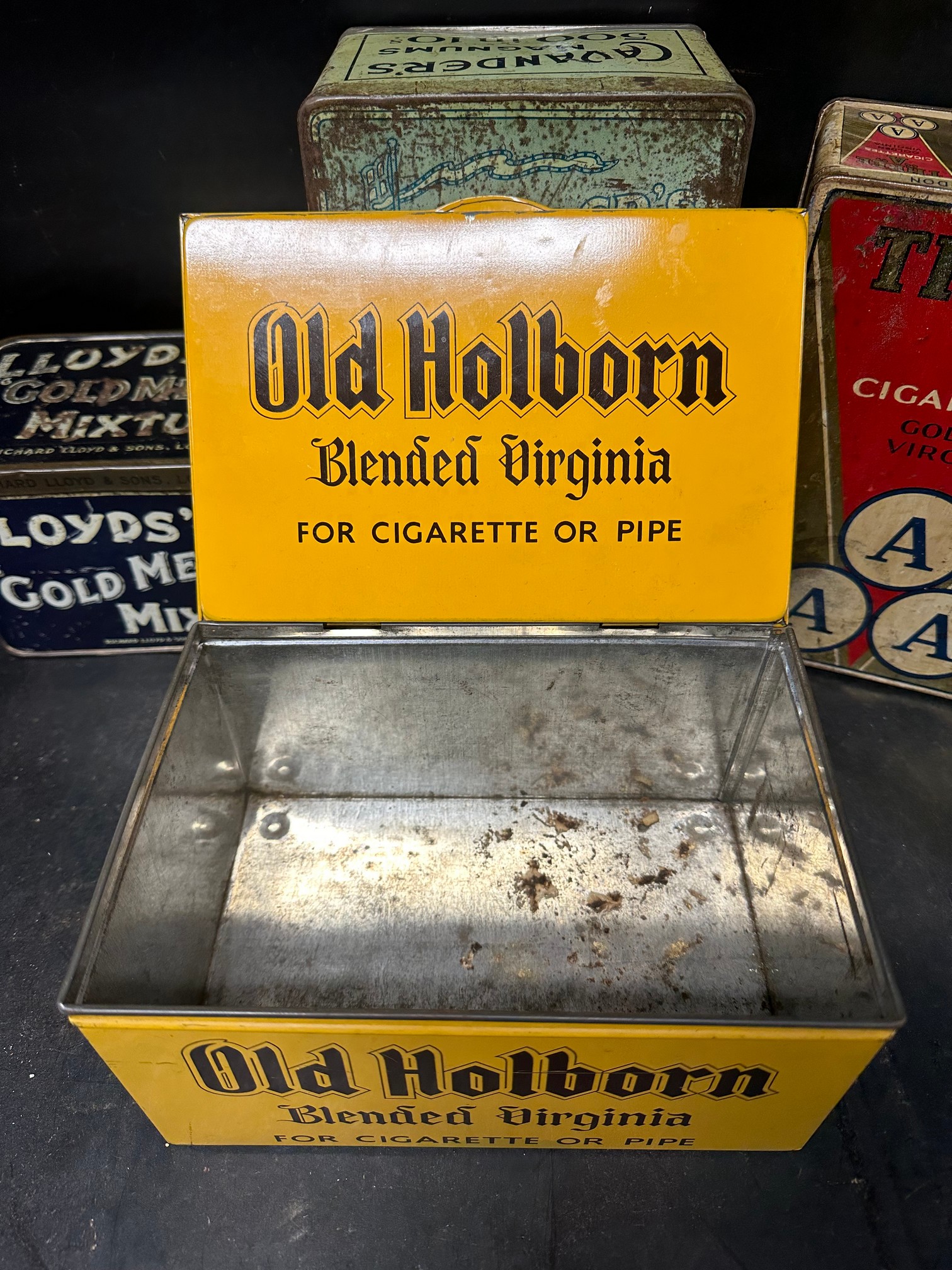 Four large tobacco counter tins: Old Holborn, Three "A" Cigarettes, Cavander's Navy Cut Magnum - Image 2 of 2